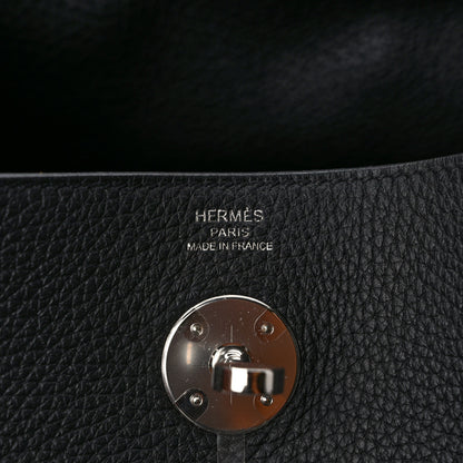 Hermes Taurillon Clemence Lindy 26 Black 6 of 10