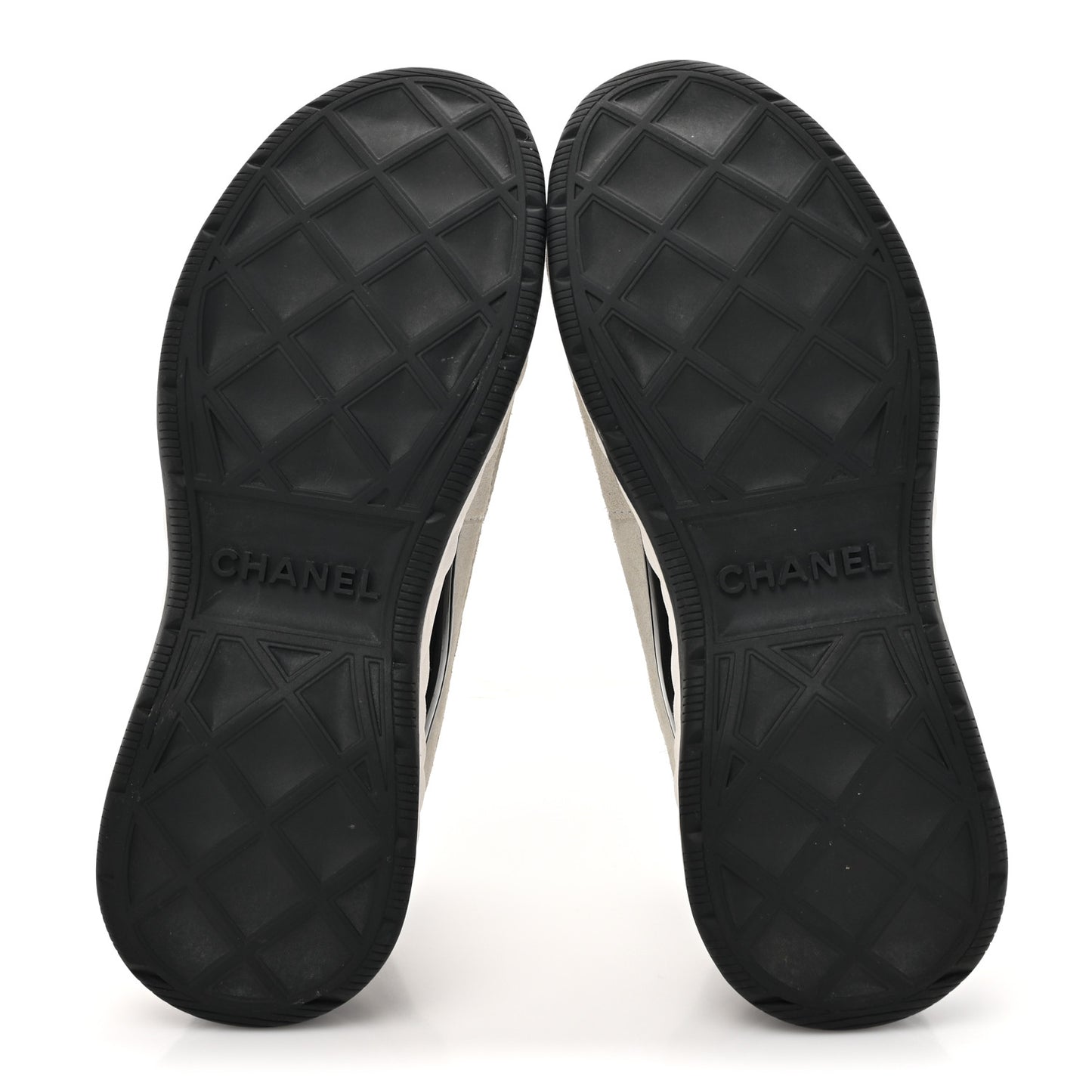 Velvet Calfskin Mixed Fibers CC Sneakers 37.5 Ivory Black