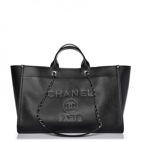 Chanel Caviar Extra Large Studded Deauville Tote Black 1 of 9