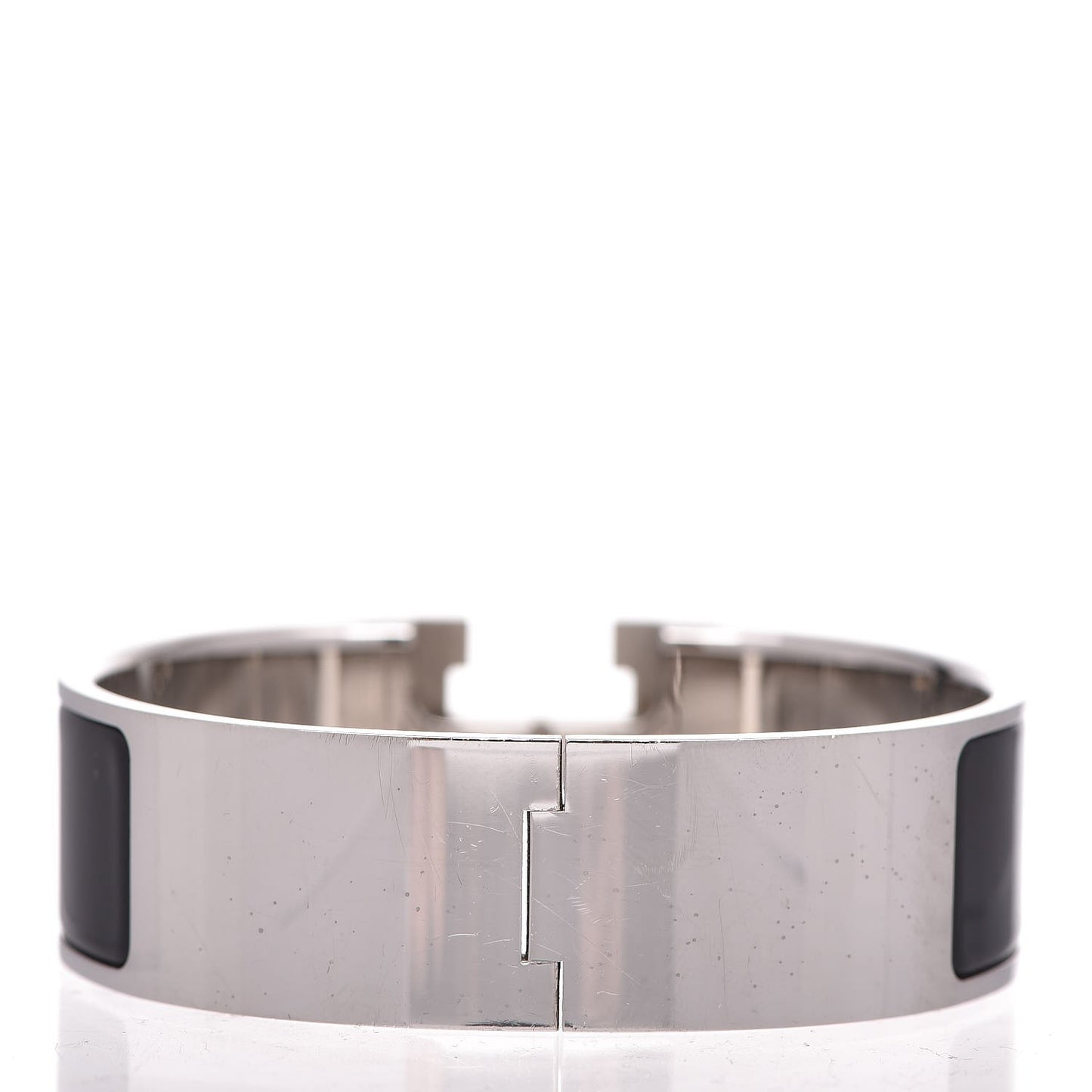 Enamel Wide Clic Clac H Bracelet GM Black