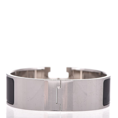 Hermes Enamel Wide Clic Clac H Bracelet GM Black 3 of 5
