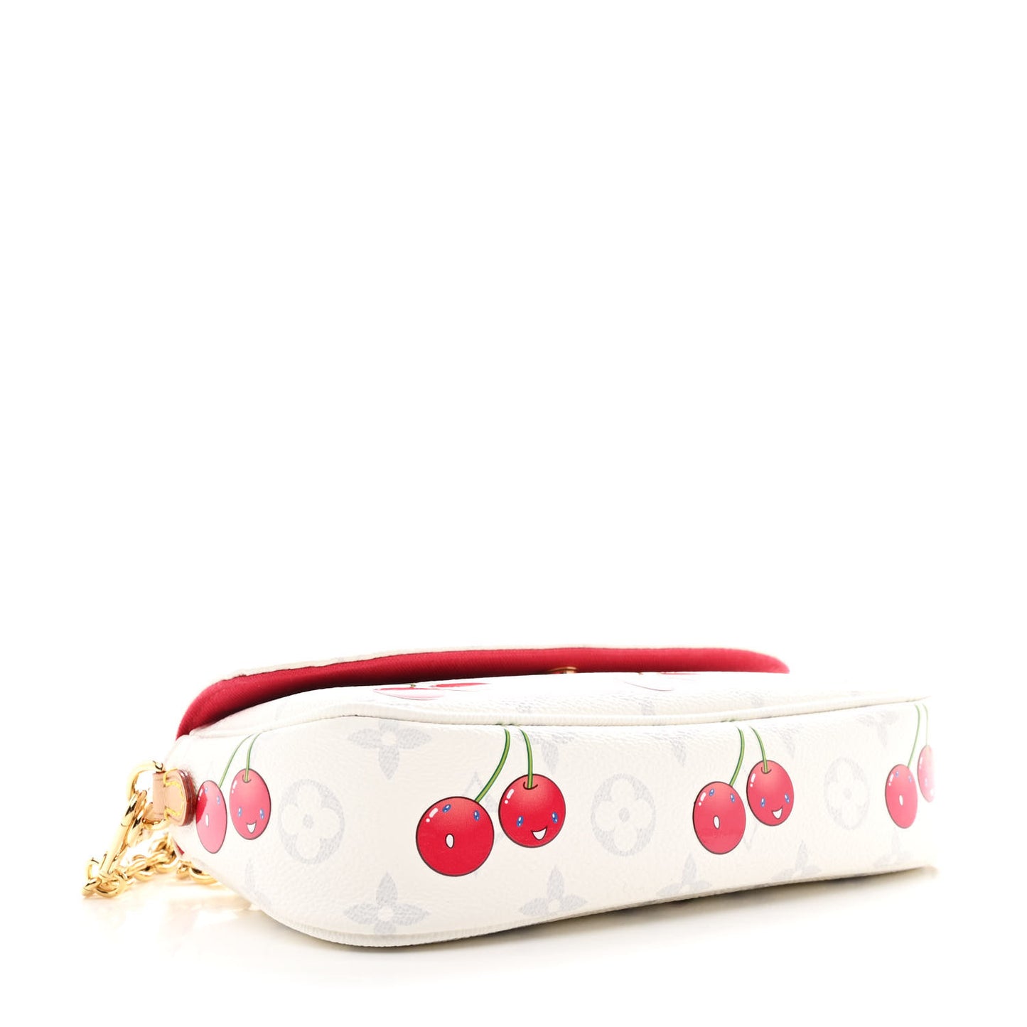 LV X TM Monogram Cerises Ivy Wallet On Chain White