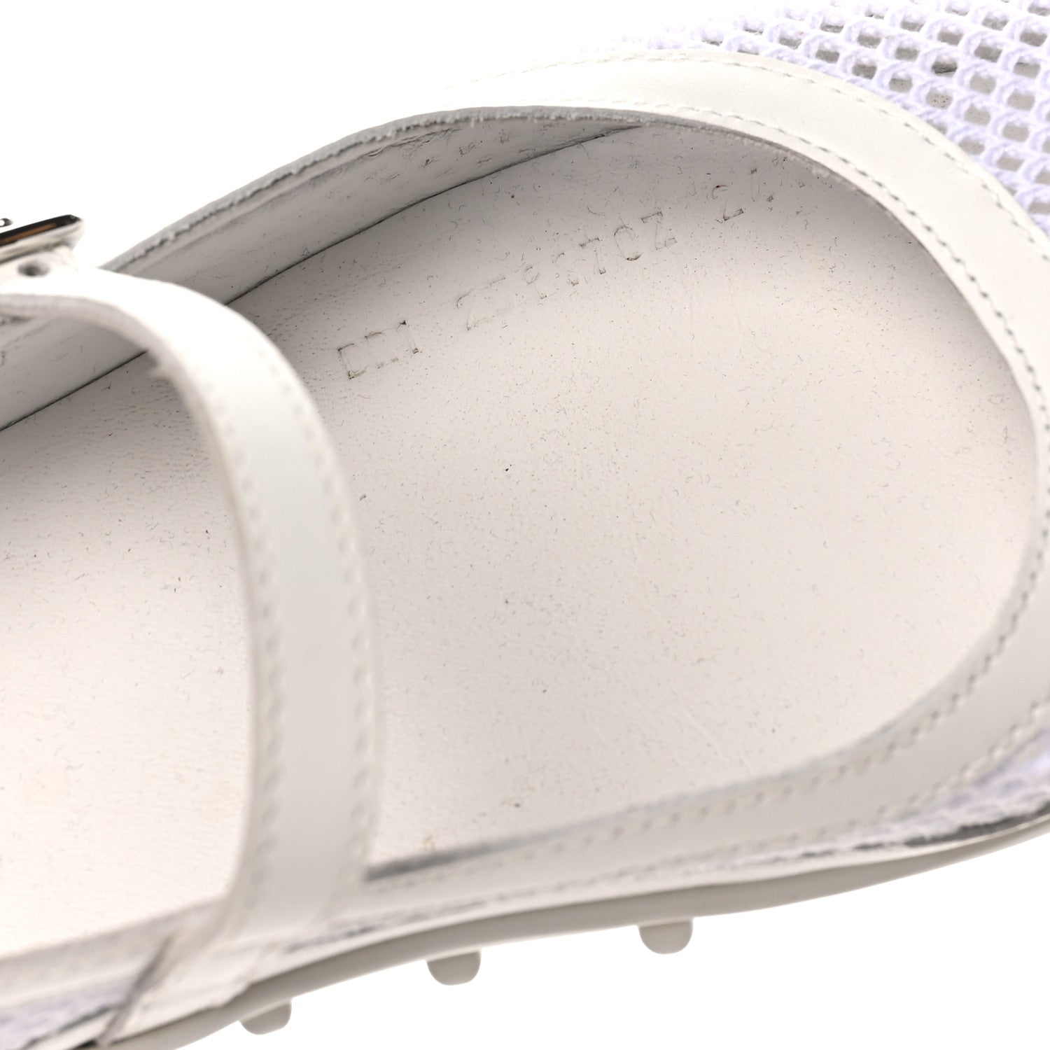 Hermes Crochet Knit Calfskin Kichu Ballet Flats 39 White 7 of 9
