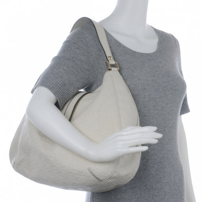 Gucci Guccissima New Ladies Web Large Hobo Off White 2 of 7