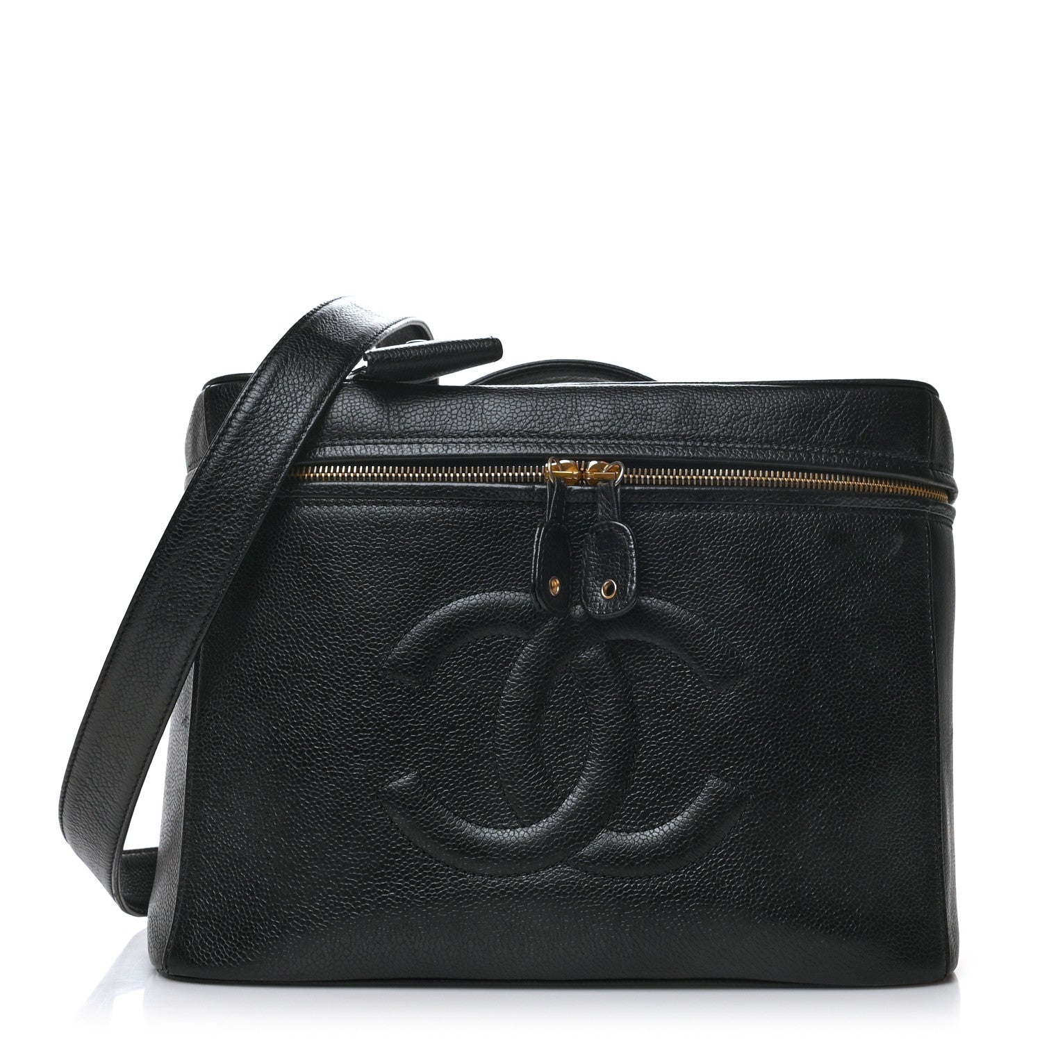 Chanel Caviar CC Vanity Train Case Black 1 of 13