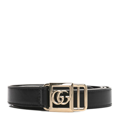 Gucci Calfskin Double G Buckle 20mm Belt 85 34 Black 1 of 3