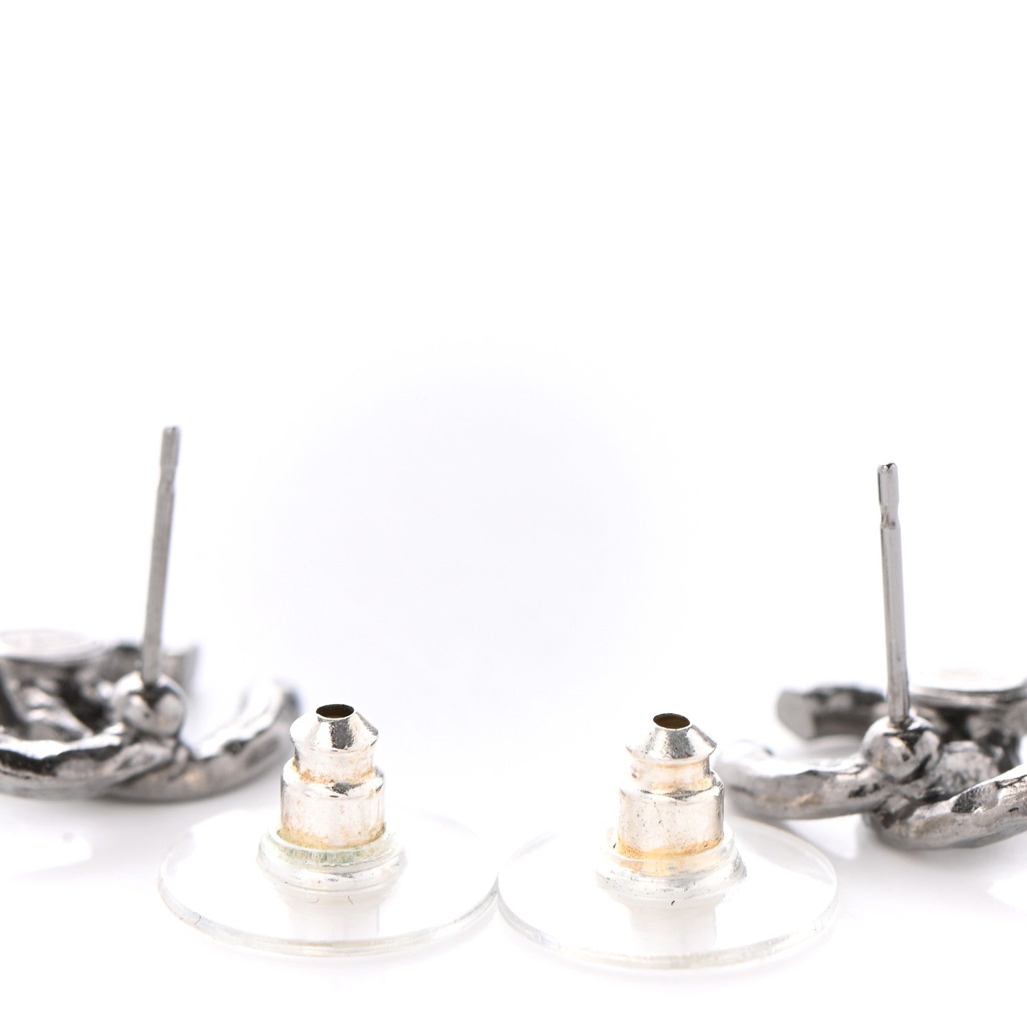 Chanel Ruthenium Crystal CC Earrings 3 of 4