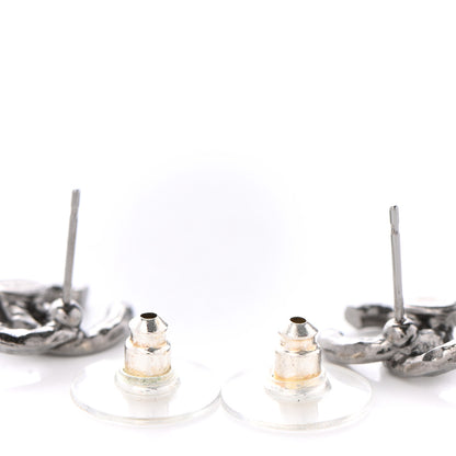Chanel Ruthenium Crystal CC Earrings 3 of 4
