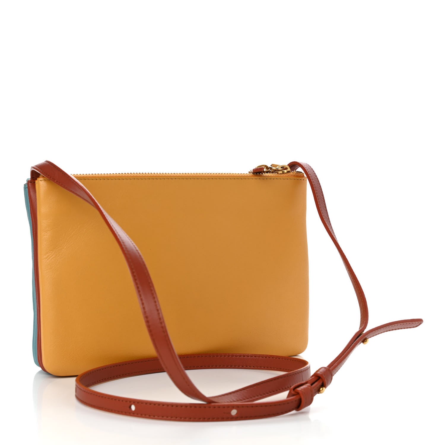 Celine Lambskin Small Multicolor Trio Crossbody Bag Antarctic 3 of 11