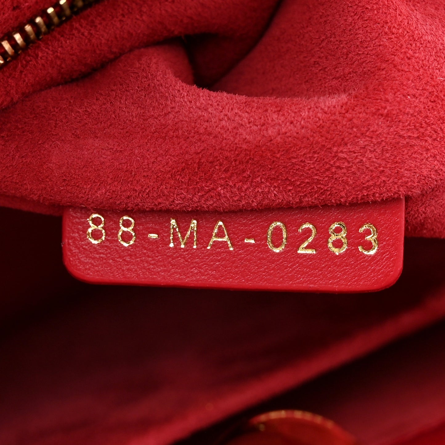 Lambskin Cannage Medium Lady Dior Red