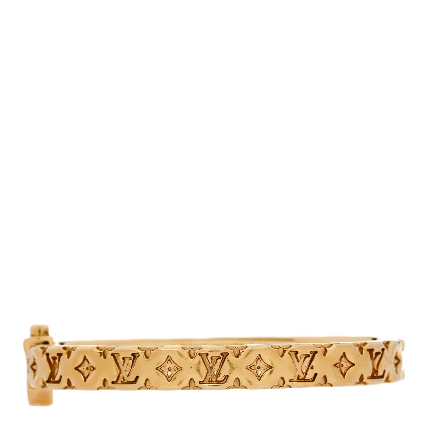 Louis Vuitton Palladium Pillow Nanogram Cuff S Gold 3 of 6