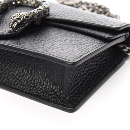 Gucci Calfskin Super Mini Dionysus Shoulder Bag Black 8 of 9