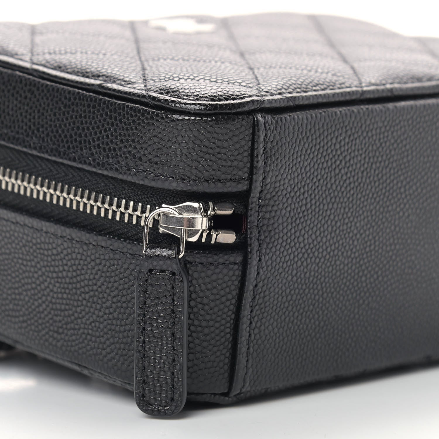 Chanel Caviar Quilted CC Vanity Case With Chain Black 8 of 9