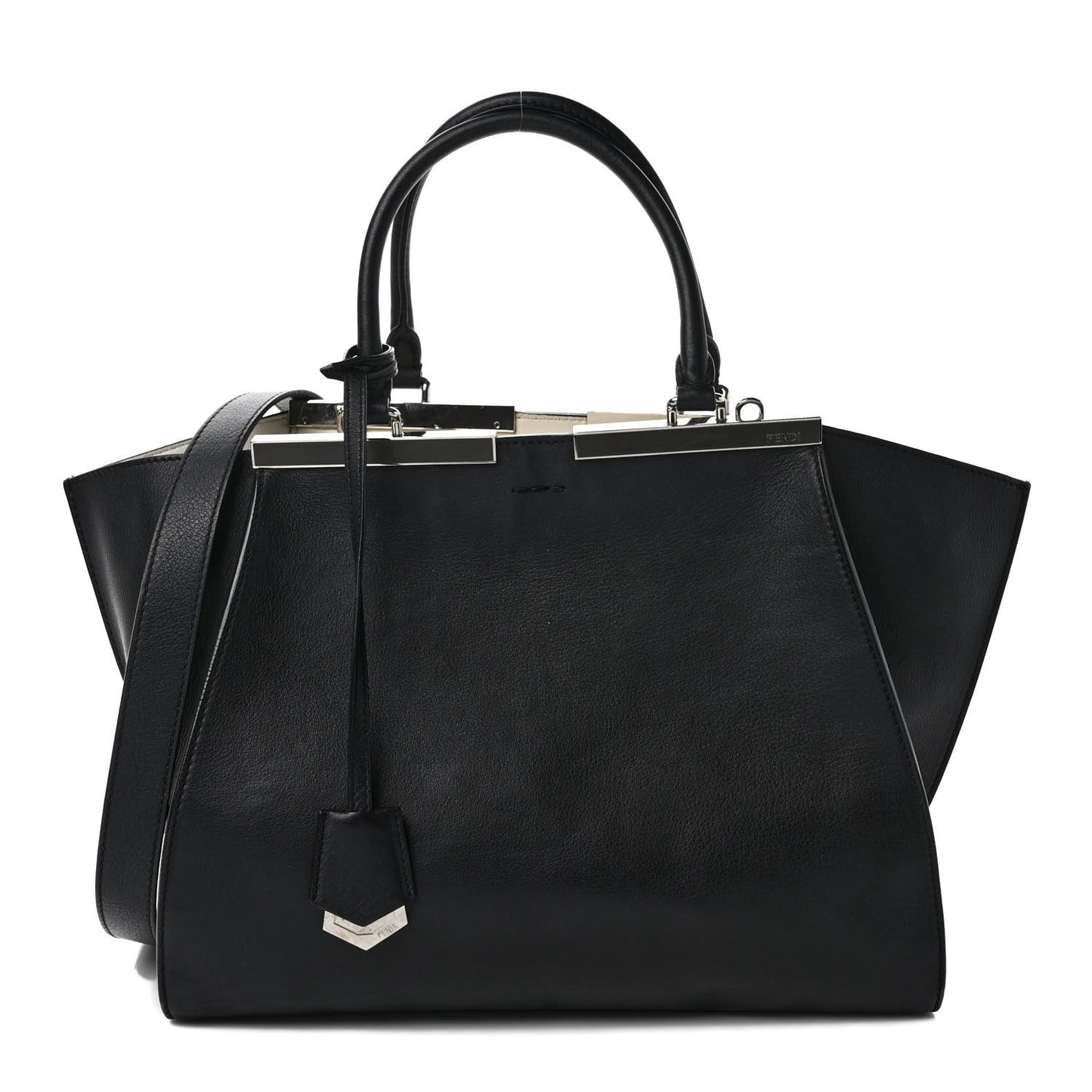 Vitello Dolce Shiny Nappa Petite 3Jours Tote Black