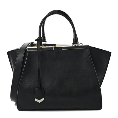 Fendi Vitello Dolce Shiny Nappa Petite 3Jours Tote Black 1 of 12