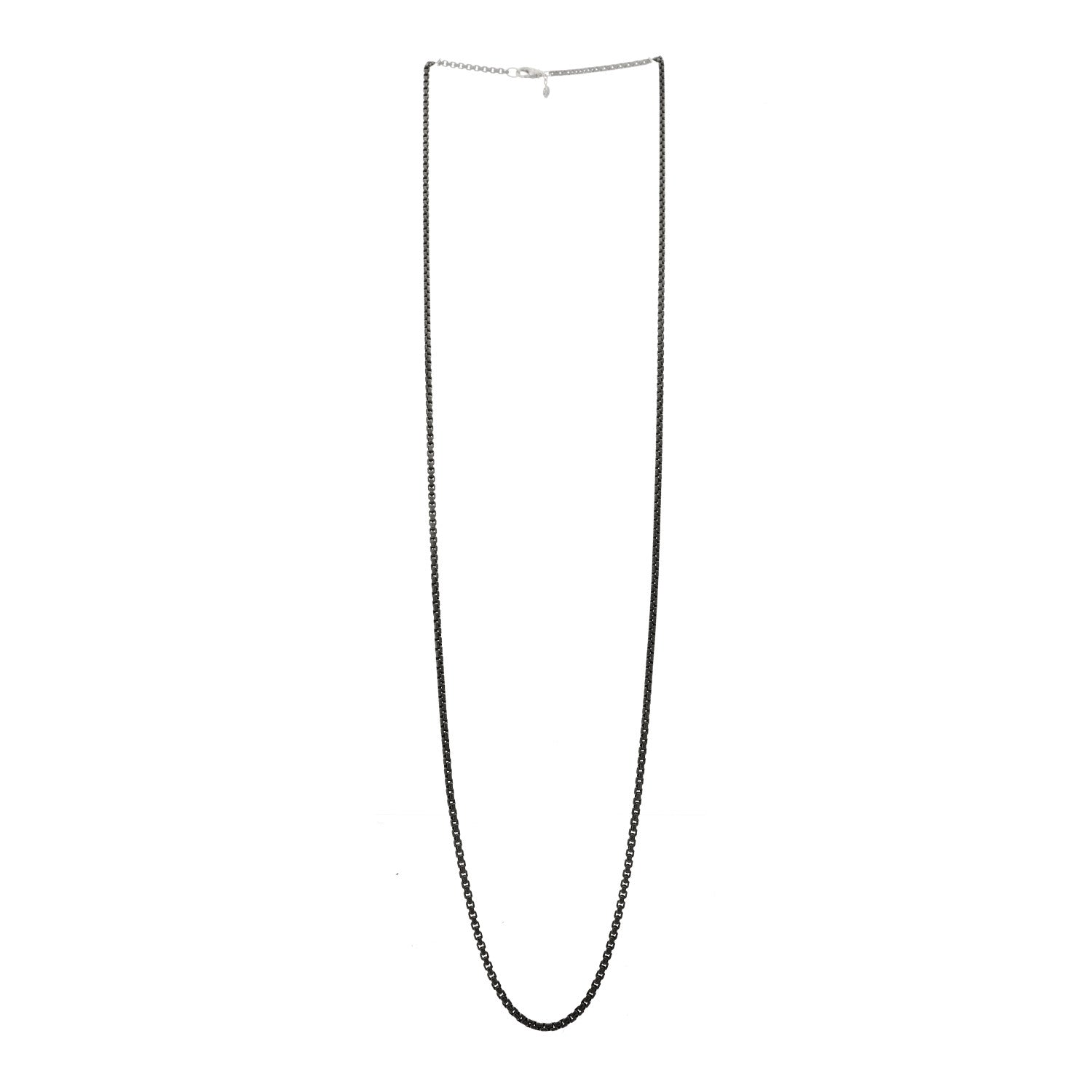 David Yurman Darkened Sterling Silver 2.7mm Box Chain Necklace 32" 3 of 6