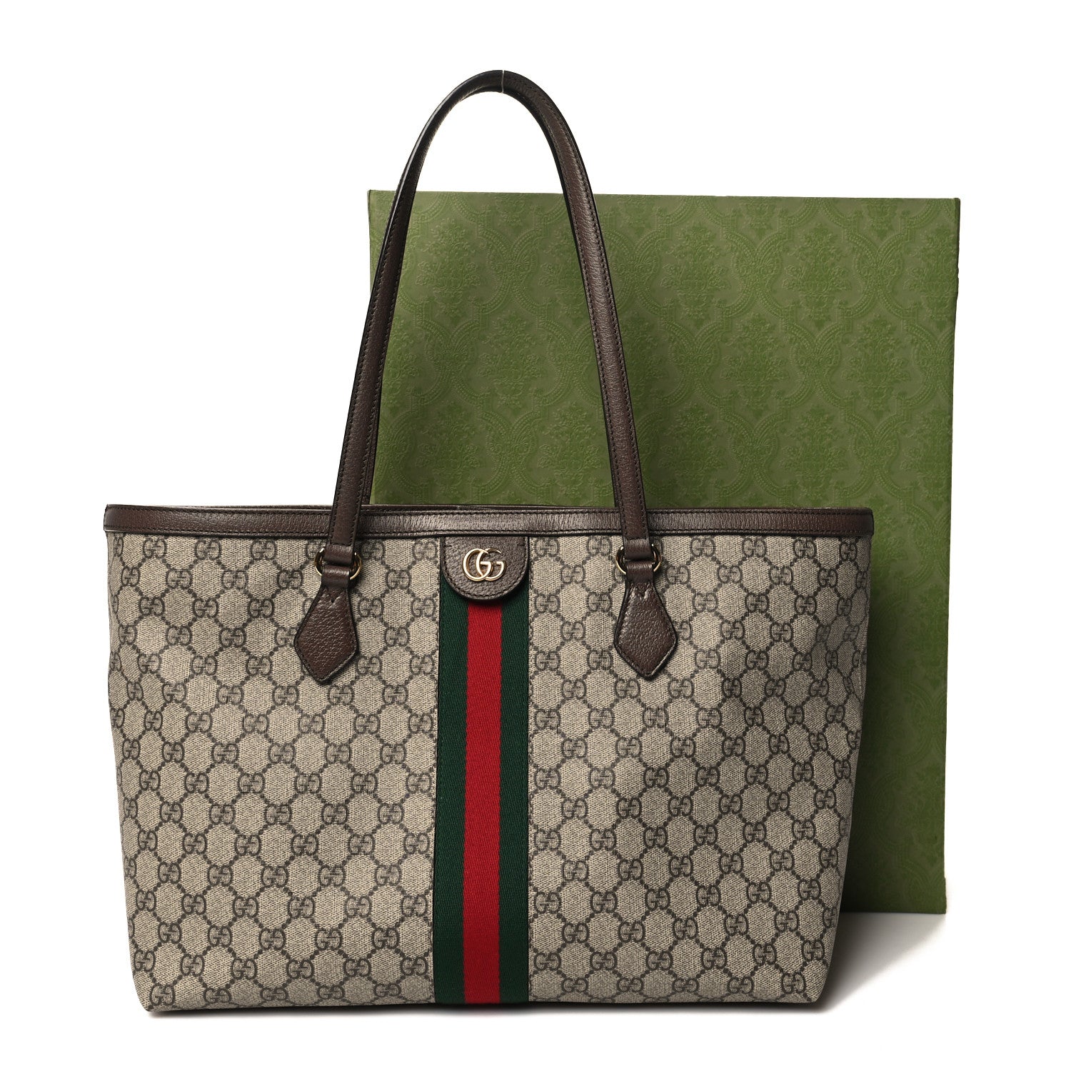 Gucci GG Supreme Monogram Medium Ophidia Shopping Tote Brown 11 of 11