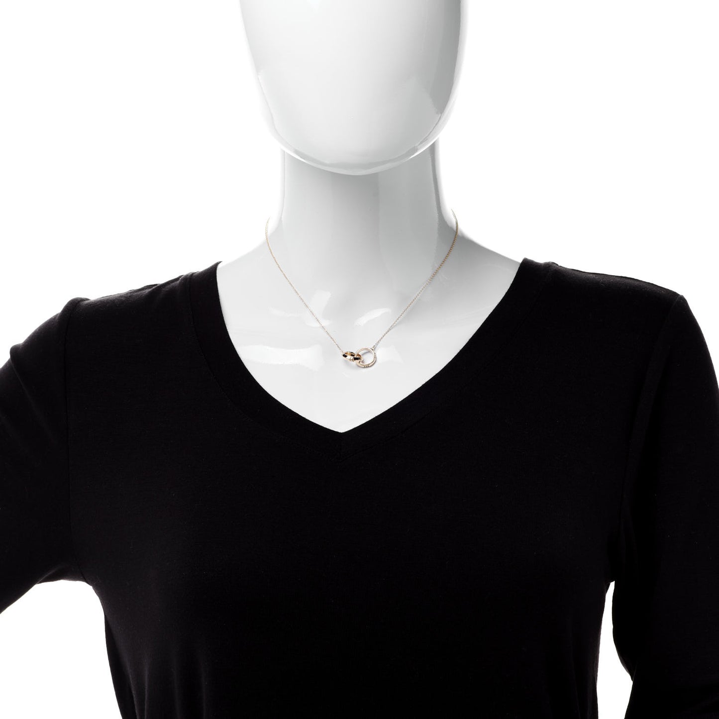 18K Yellow Gold Interlocking Atlas Open Pendant Necklace