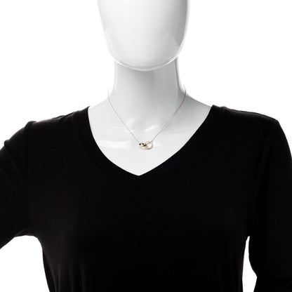 Tiffany 18K Yellow Gold Interlocking Atlas Open Pendant Necklace 2 of 7