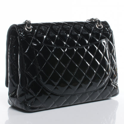 Chanel Patent Quilted Maxi Double Flap Black 3 of 7