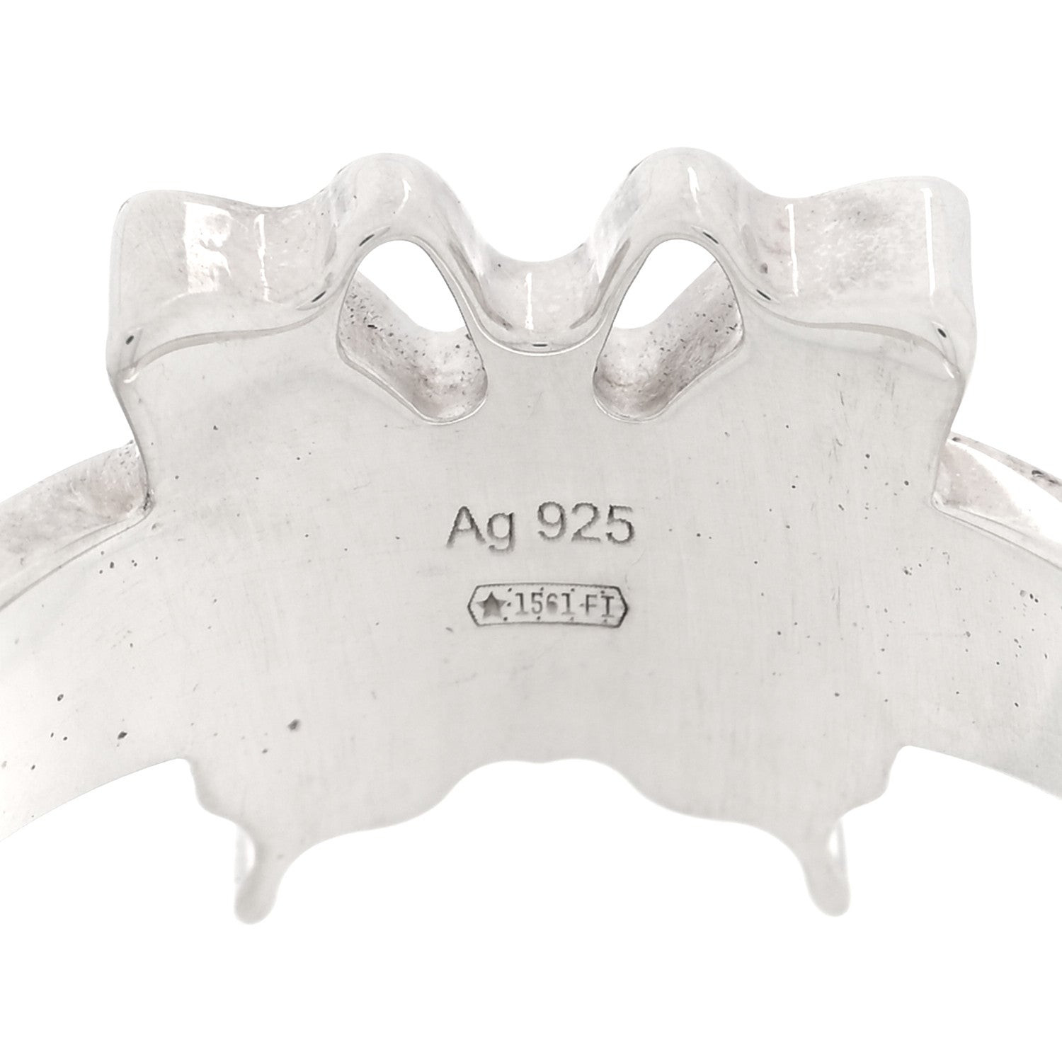 Gucci Sterling Silver Butterfly Band Ring 57 8 3 of 3