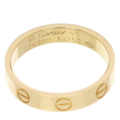 Cartier 18K Yellow Gold 3.5mm LOVE Wedding Band Ring 51 5.75 4 of 5