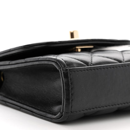 Chanel Lambskin Quilted Mini Trendy CC Chain Wallet Black 9 of 11