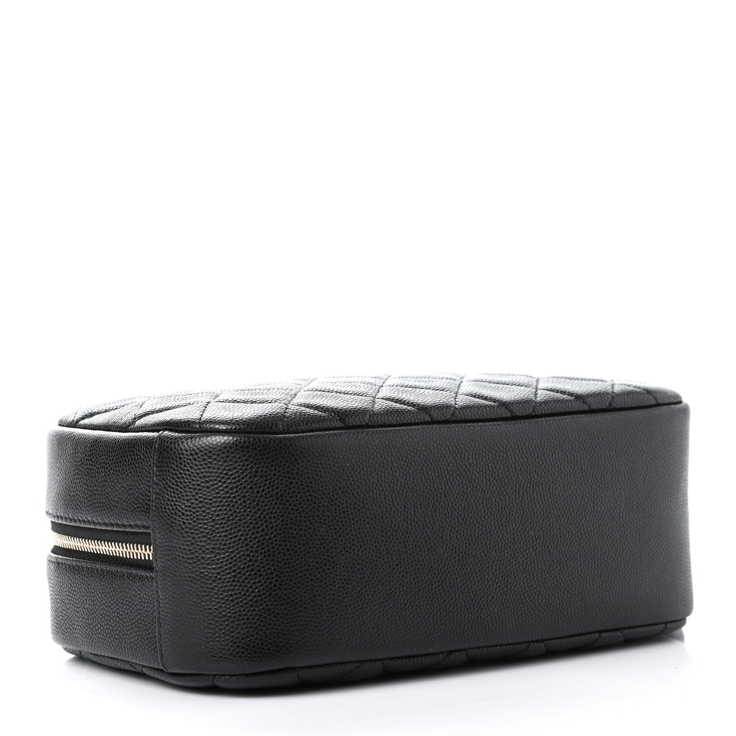 Chanel Caviar Quilted Curvy Pouch Cosmetic Case Black 4 of 8