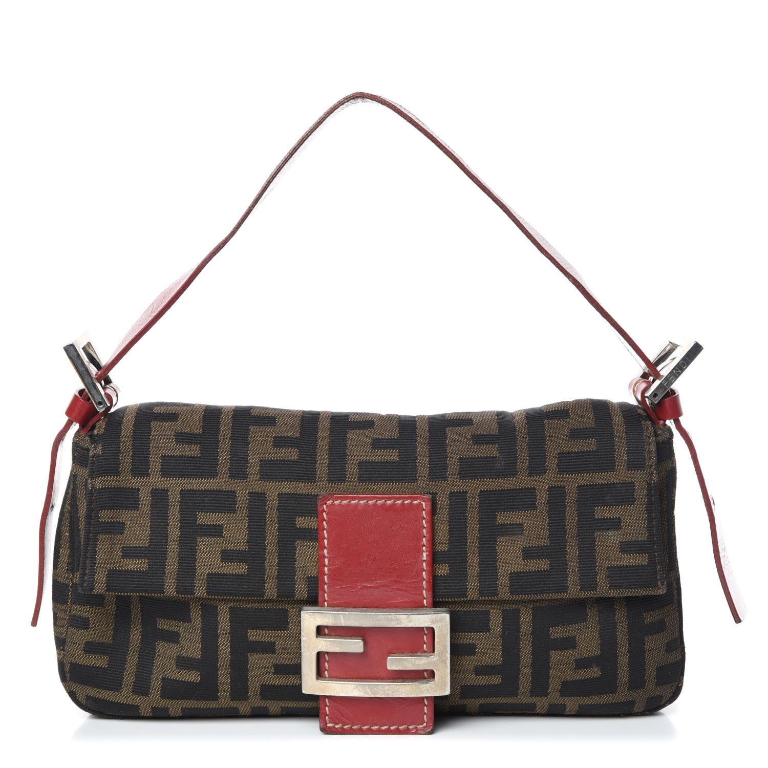 Fendi Zucca Baguette Tobacco Red 1 of 13