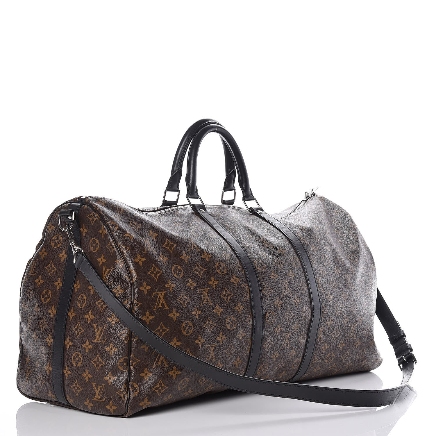 Louis Vuitton Monogram Macassar Keepall Bandouliere 55 4 of 11