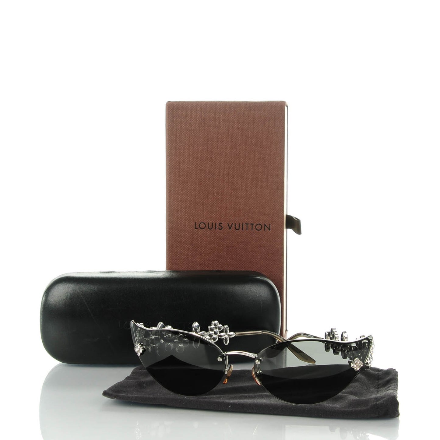 Swarovski Crystal Fleur Cat Eyes Sunglasses 75BR6