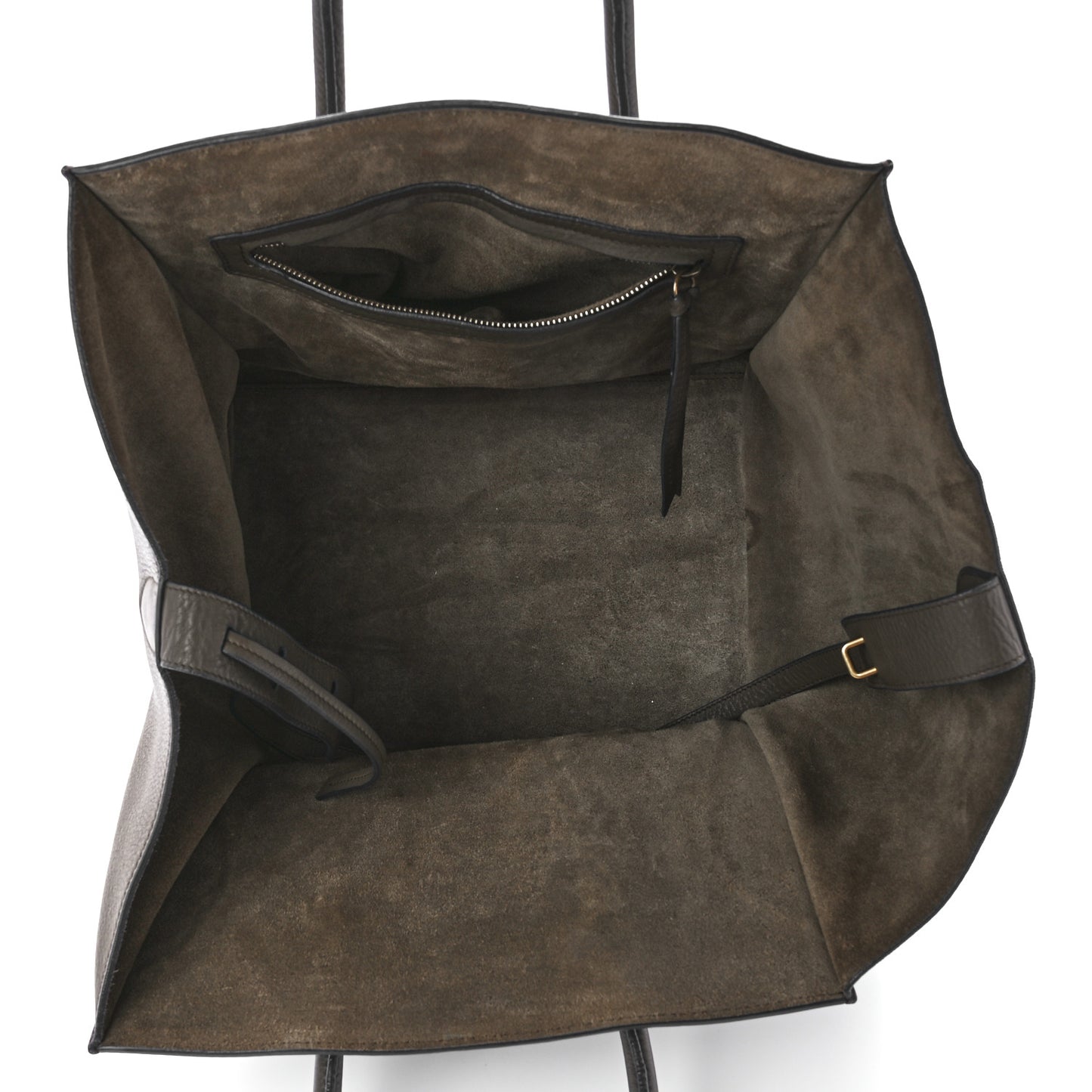 Supple Calfskin Medium Phantom Luggage Khaki Cobalt Trim
