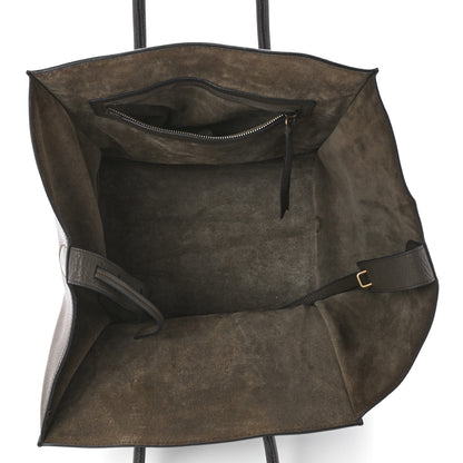 Celine Supple Calfskin Medium Phantom Luggage Khaki Cobalt Trim 5 of 12