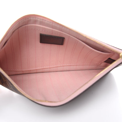 Louis Vuitton Damier Ebene Neverfull MM GM Pochette Rose Ballerine 5 of 10