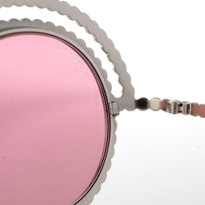 Chanel Pearl Round Sunglasses 71139 Silver Pink 8 of 9