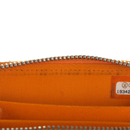 Chanel Patent Calfskin Quilted Zip Coin Purse Orange 9 of 9