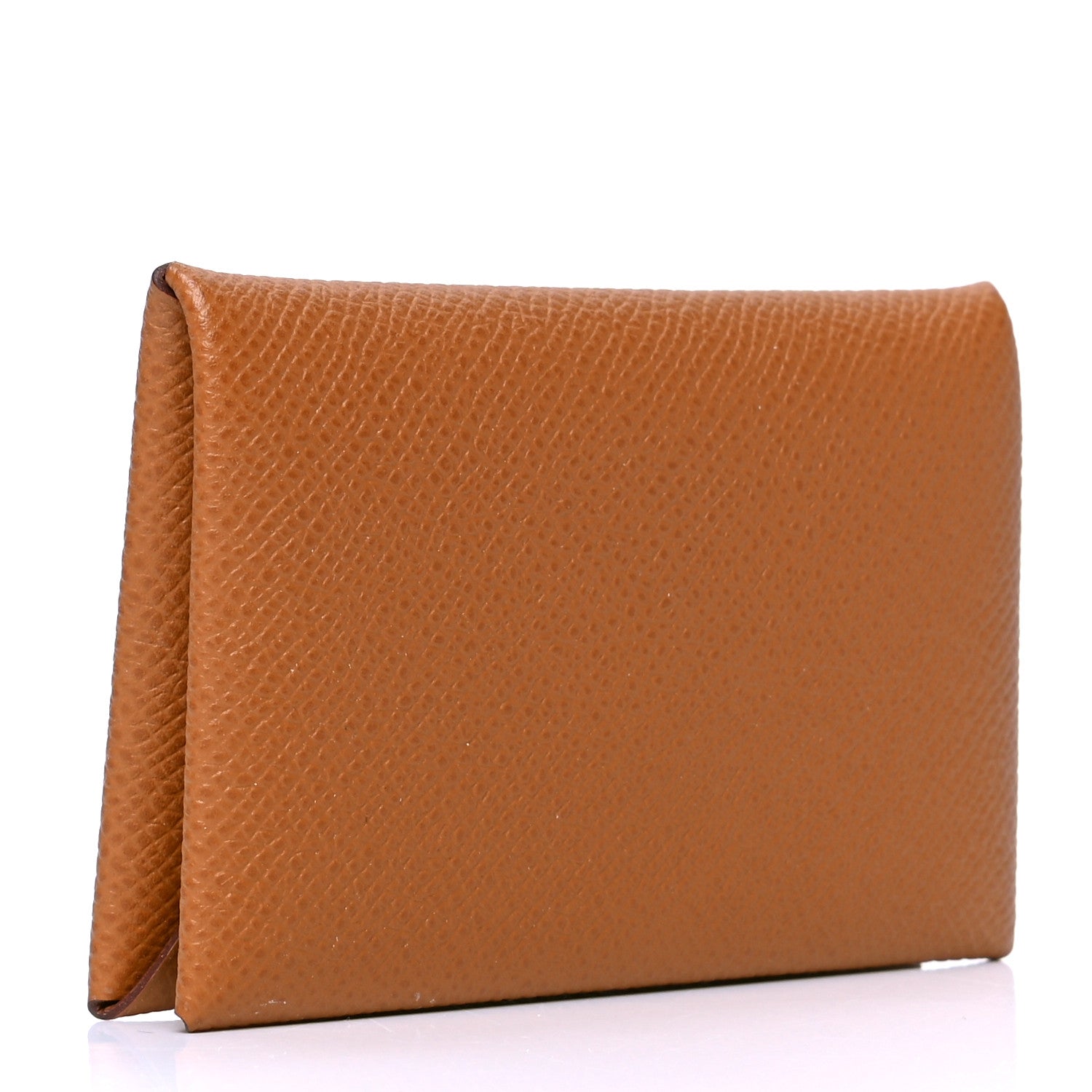 Hermes Epsom Calvi Card Case Gold 2 of 4
