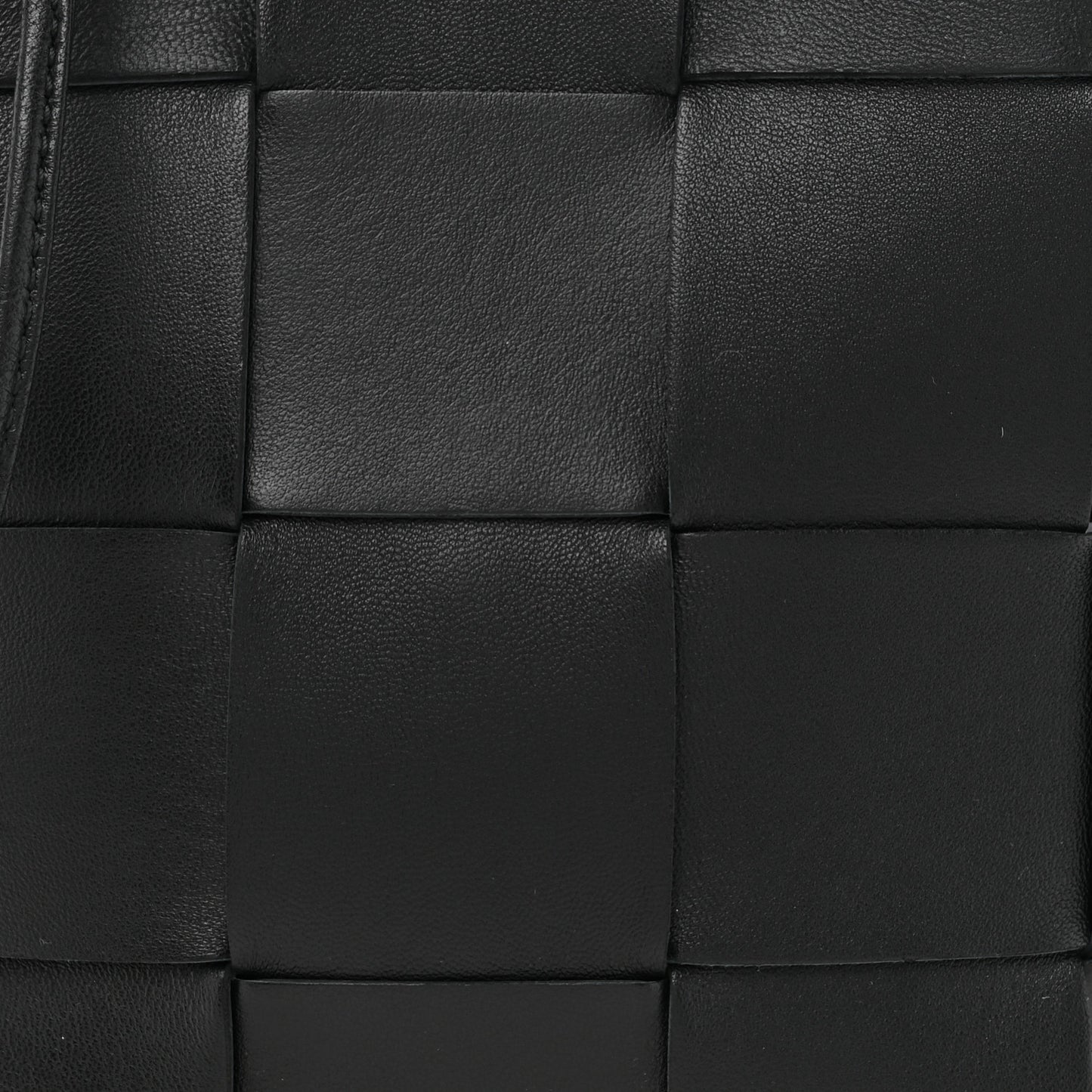 Nappa Maxi Intrecciato Cassette Bucket Bag Black