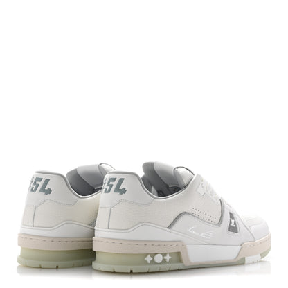 Louis Vuitton Calfskin Mens LV Trainer Sneakers 9 White 5 of 8