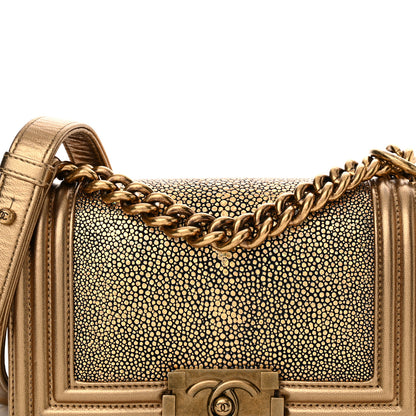 Chanel Galuchat Stingray Small Boy Flap Gold 7 of 13