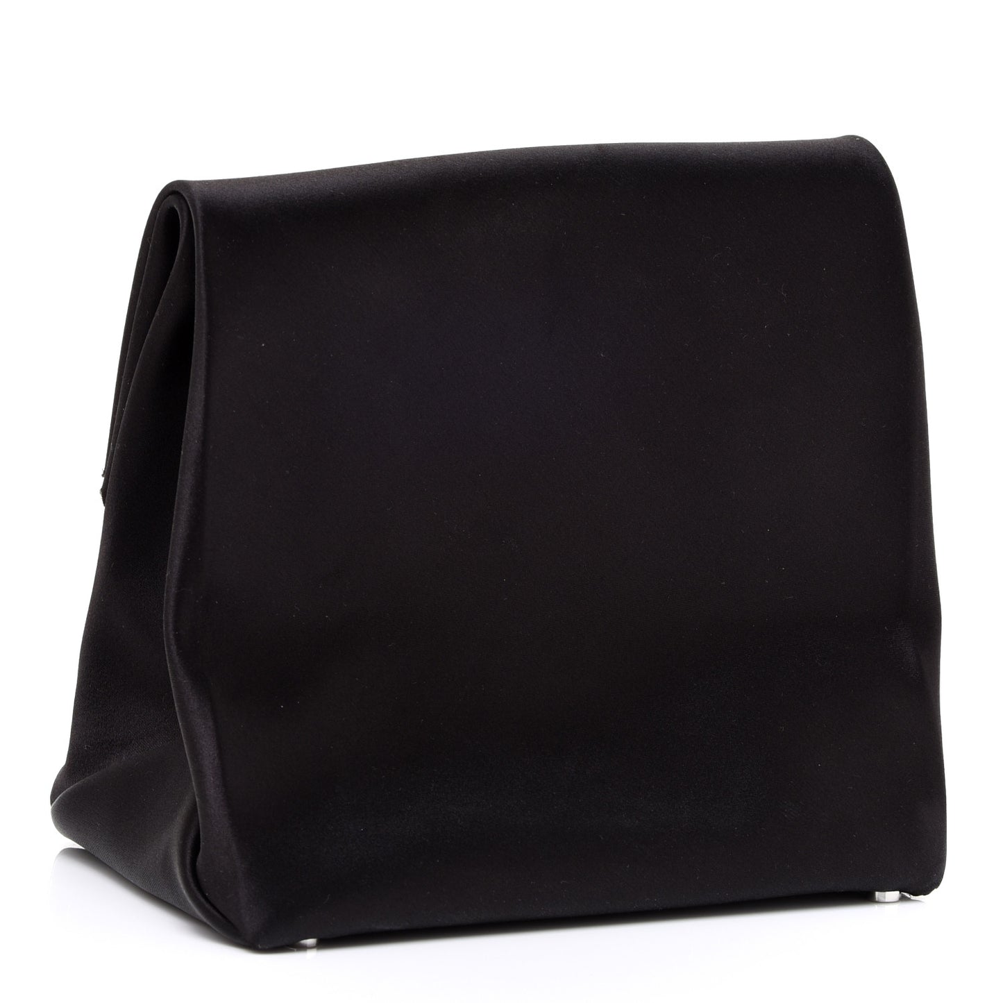 Satin Lunch Bag Clutch Black