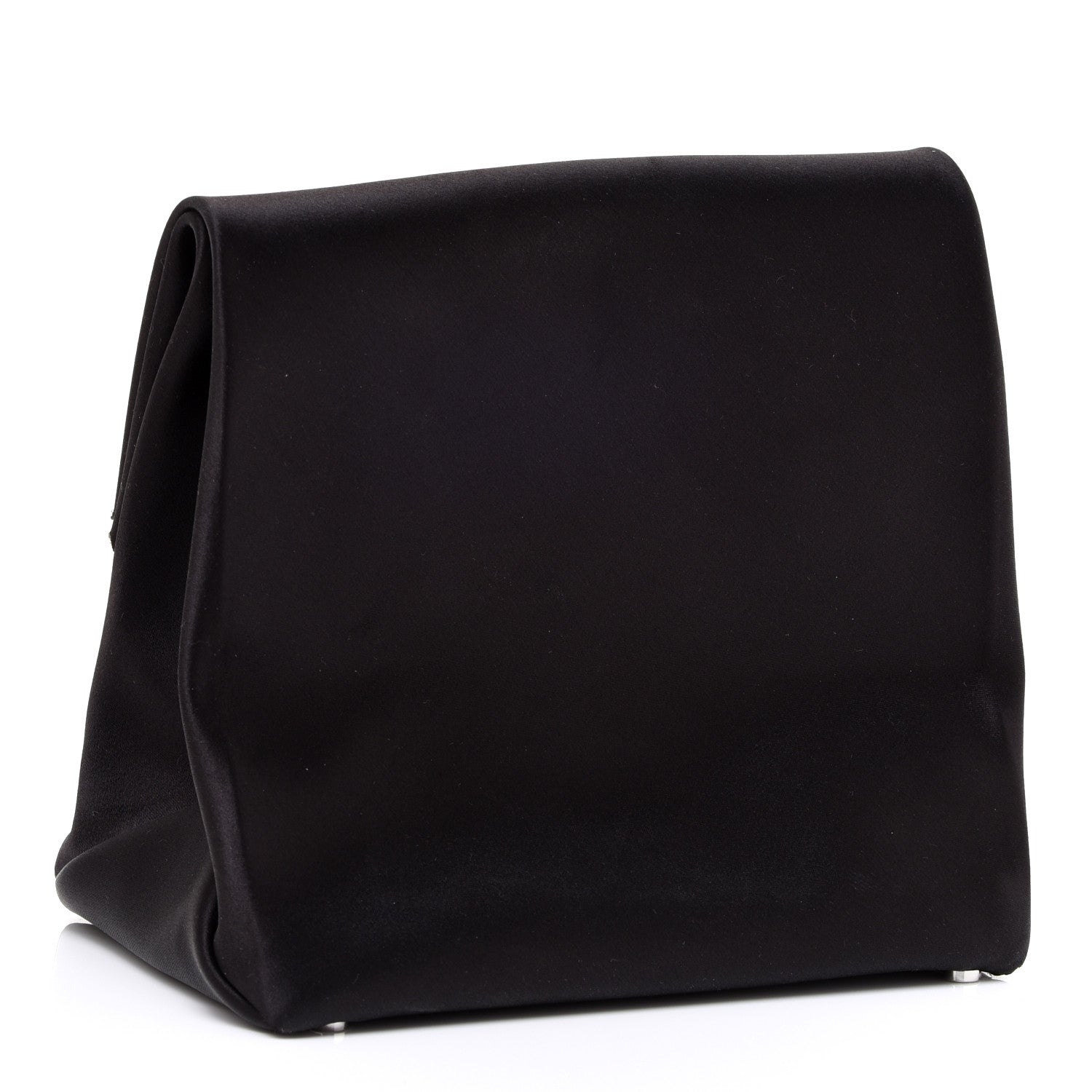 Alexander Wang Satin Lunch Bag Clutch Black 3 of 8