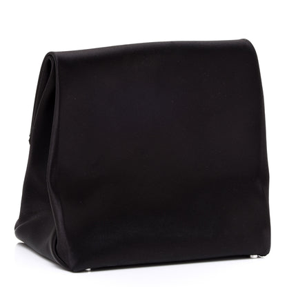 Alexander Wang Satin Lunch Bag Clutch Black 3 of 8