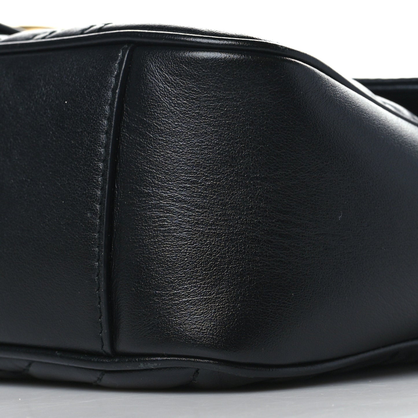 Calfskin Matelasse Small GG Marmont Shoulder Bag Black