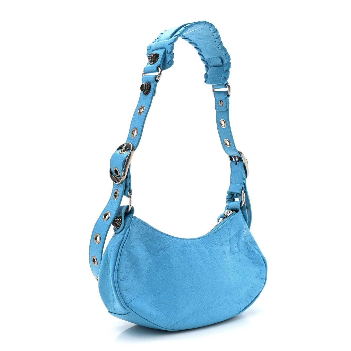 Agneau Arena Le Cagole Shoulder Bag XS Cyan