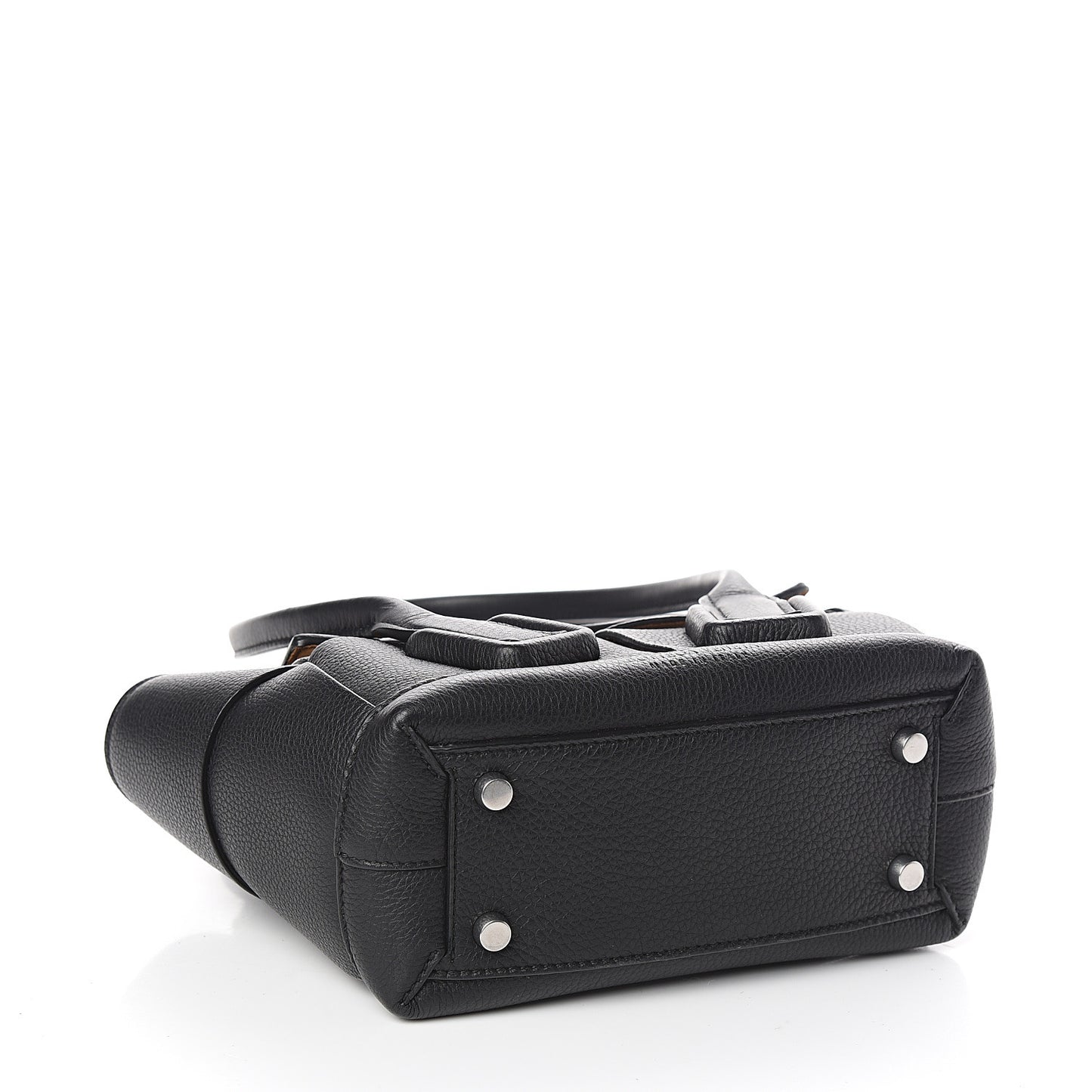 Grained Calfskin Mini Maxi Intrecciato Arco 33 Black