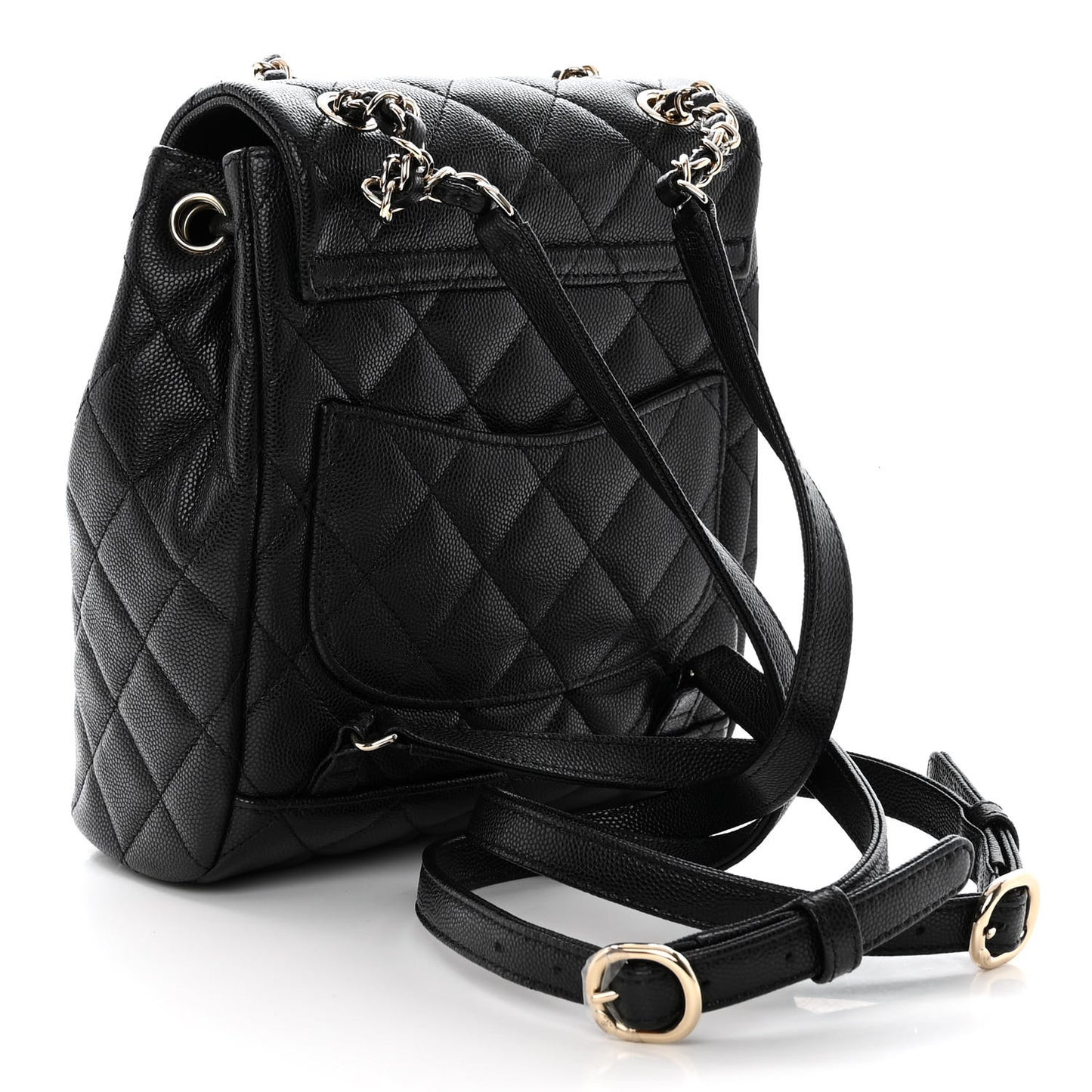 Caviar Quilted Mini Urban Spirit Backpack Black