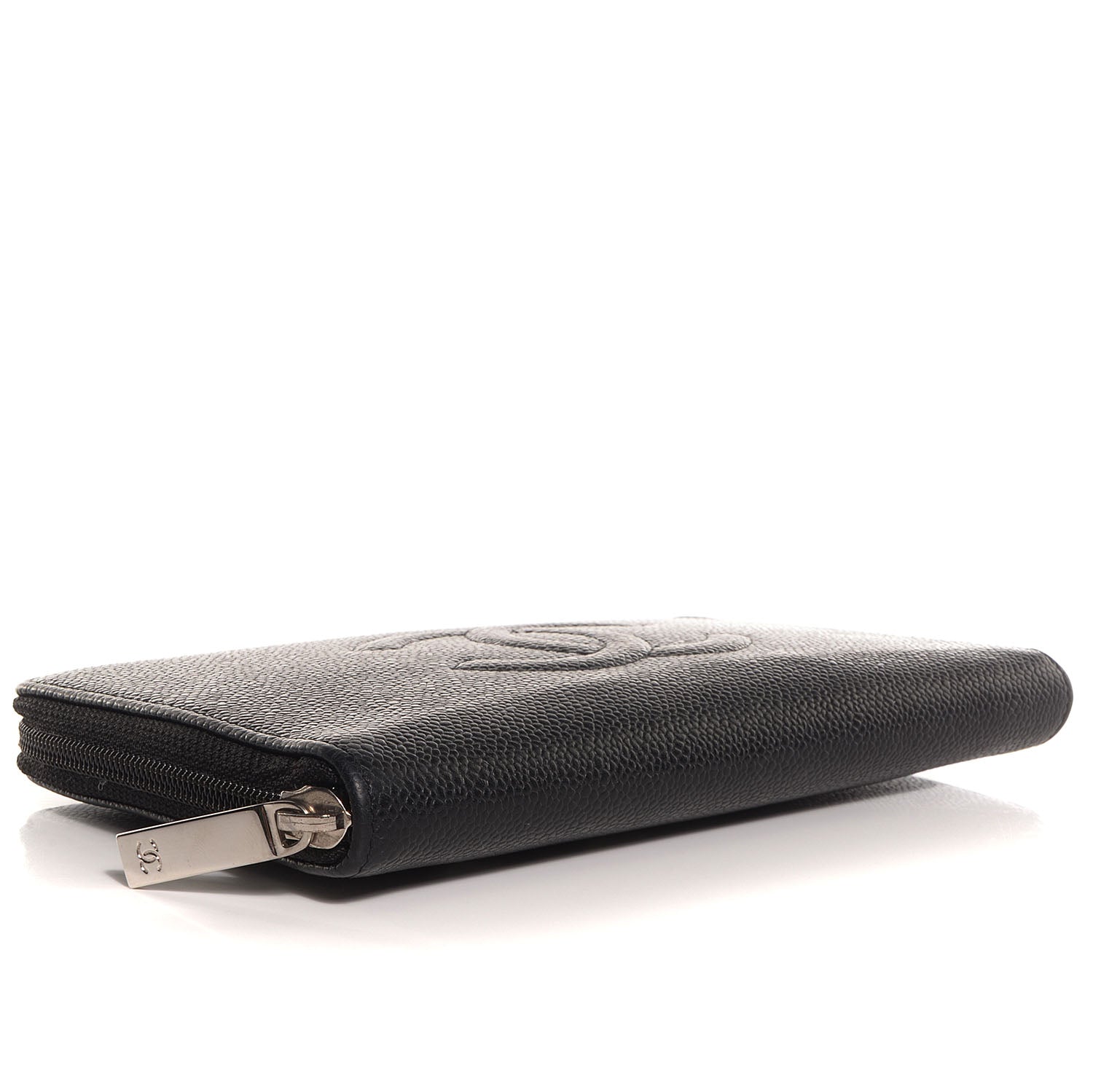 Chanel Caviar CC Timeless Large Zip Around Wallet Black 4 of 9