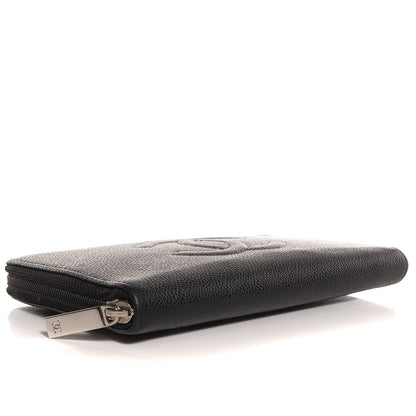 Chanel Caviar CC Timeless Large Zip Around Wallet Black 4 of 9