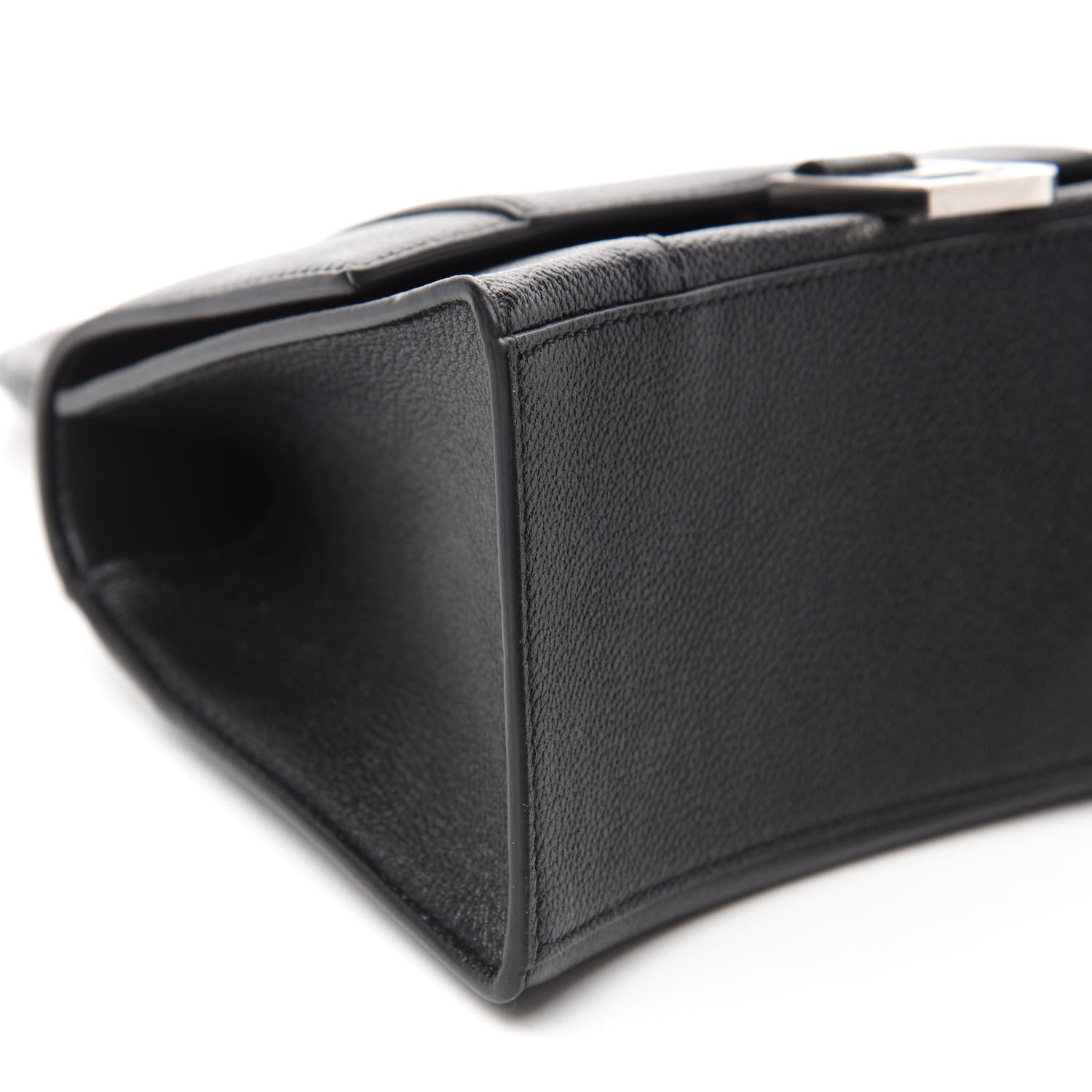 Balenciaga Grained Calfskin Small Hourglass Top Handle Bag Black 6 of 10